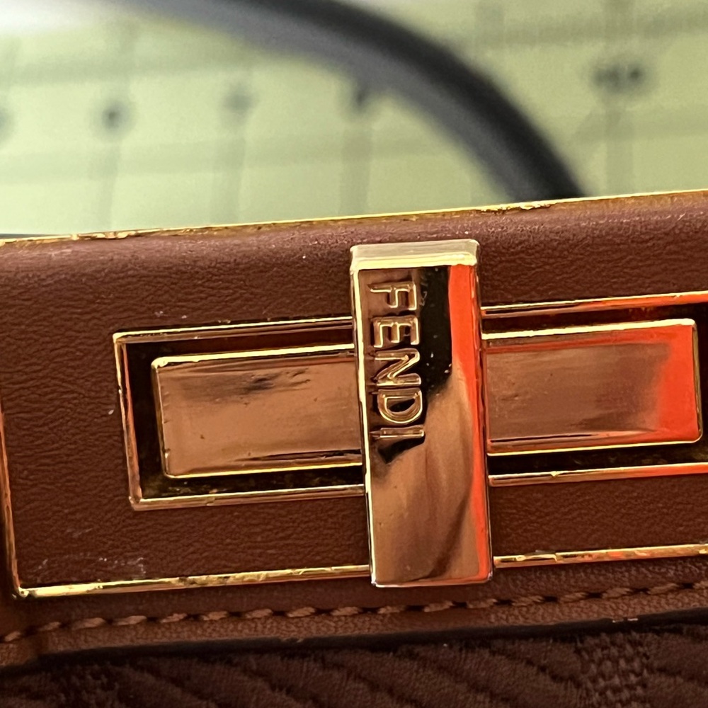 Fendi canvas & leather purse vintage bag purse - Picture 14 of 16